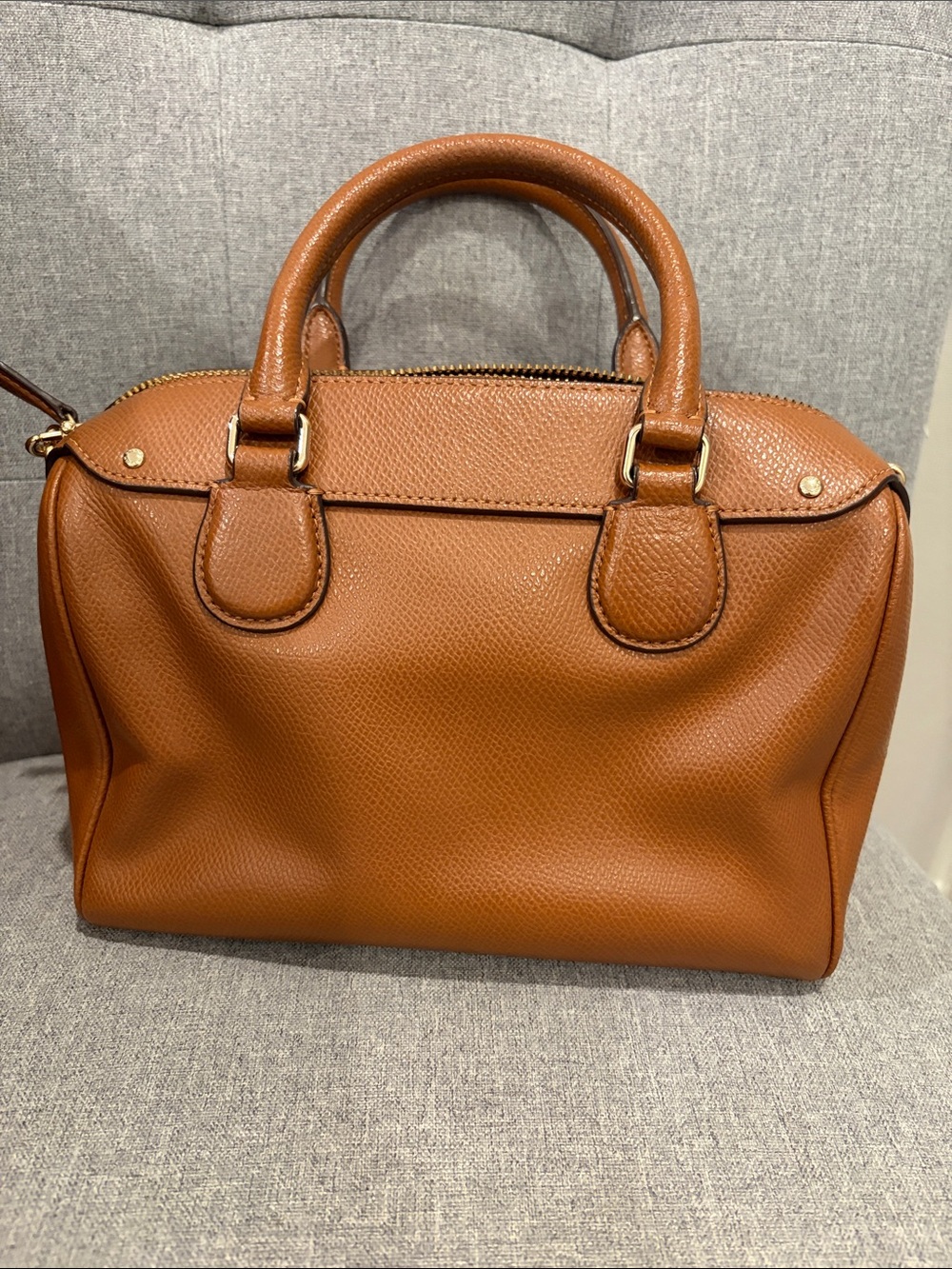 Coach Bennett Tan Leather mini Satchel Bag crossbody saddle brown - Picture 2 of 16
